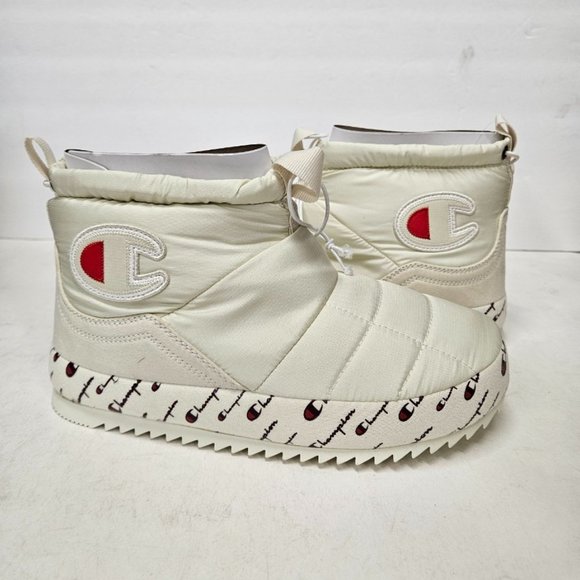 Champion Women's Rally Bootie Script Winter Boots, Chark White/Rasin Pur - Picture 1 of 5